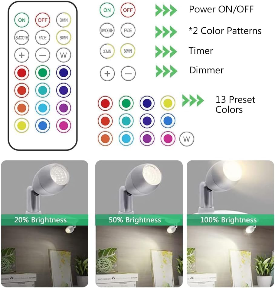 KINDEEP dimmable uplight with rotatable head for adjustable glow.