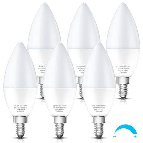 KINDEEP LED candelabra bulb dimmable for chandeliers and fans