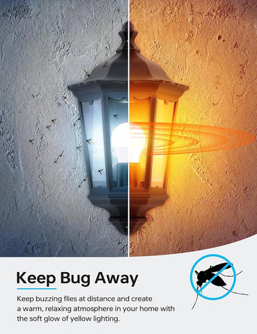 KINDEEP Yellow Bug Light Outdoor with E26 base for easy installation