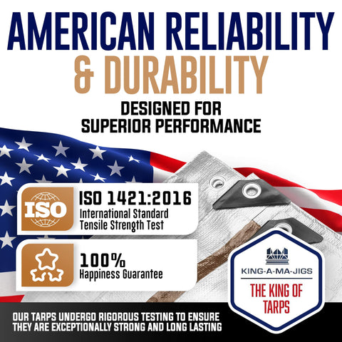 KING-A-MA-JIGS reinforced corners reinforce long-lasting wear under rugged outdoor use.