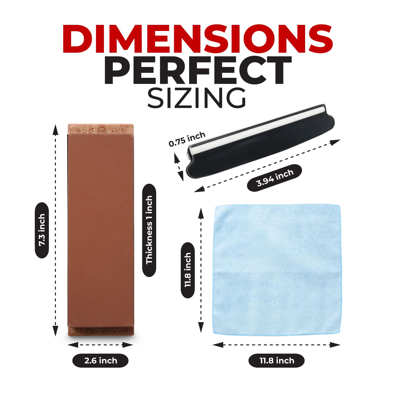 KING Stable Plastic Base provides a secure sharpening surface.