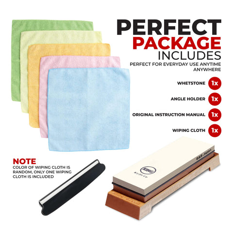 KING Whetstone Starter Set 6000 grit side for a smooth finish.
