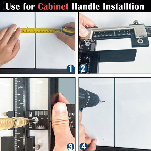 Jig suitable for drawers, cabinets, and doors, including shaker and recessed fronts.
