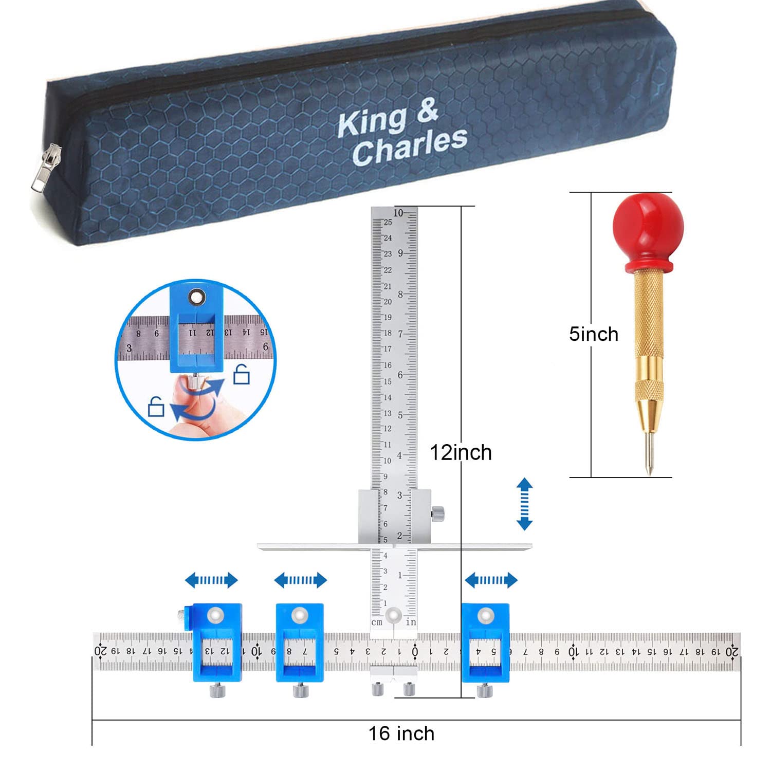 Close-up of King&Charles metal jig highlighting durable construction