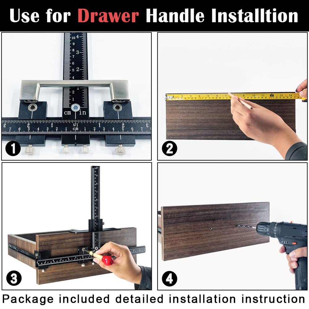 Metric and imperial size options for versatile cabinet hardware installation.