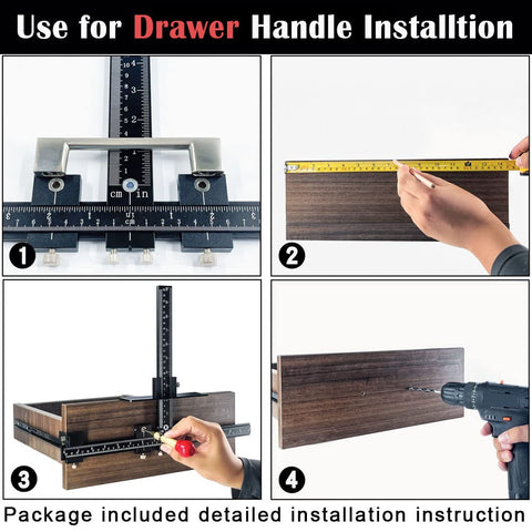 Metric and imperial size options for versatile cabinet hardware installation.