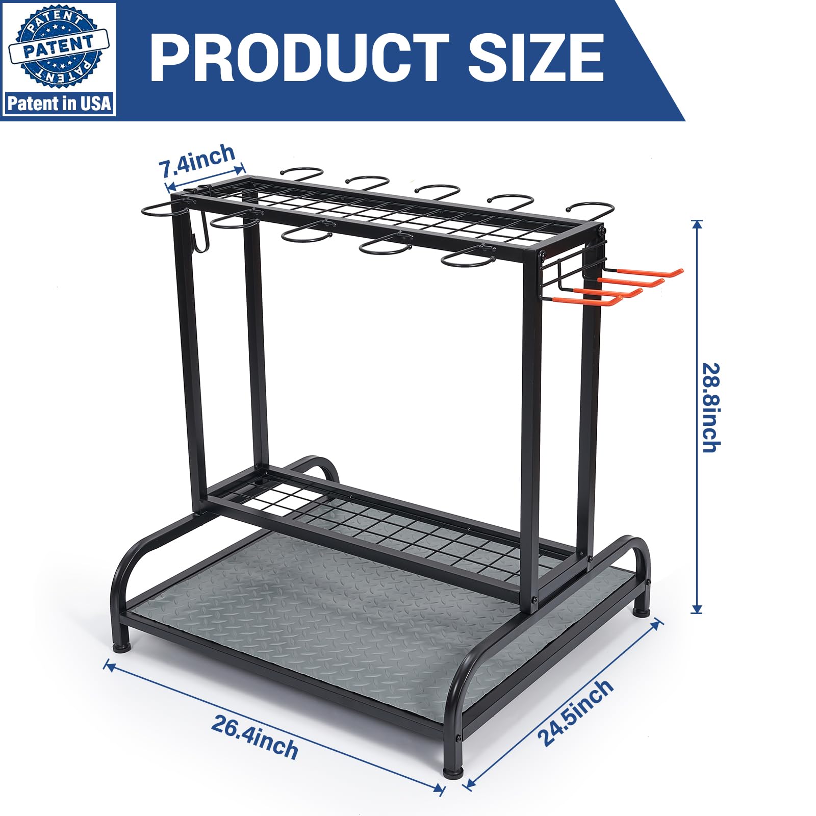 Kingarage compact dimensions 26.4x24.4x28.7 inches fit in a garage