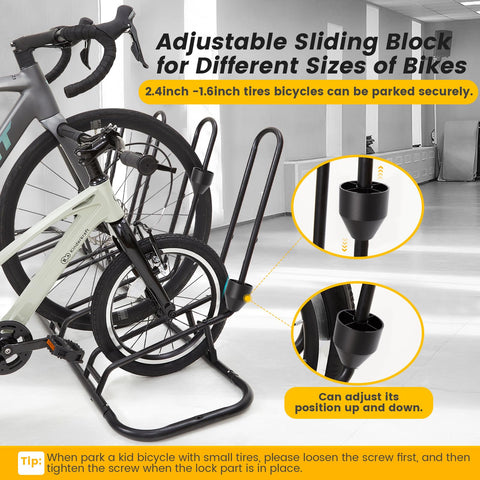 Kingarage four-bike rack disc-brake-friendly design prevents brake interference.