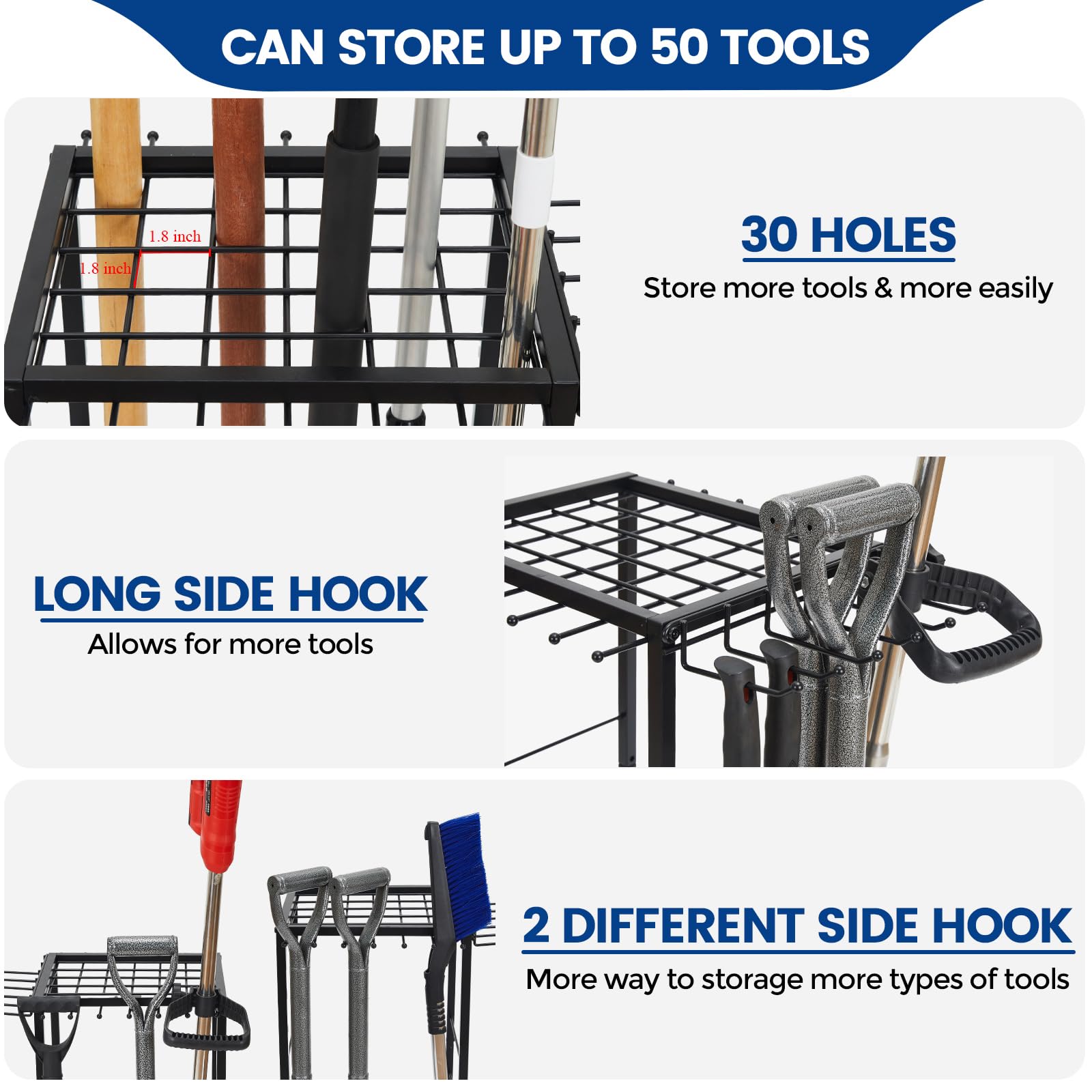 Kingarage tool mat protects blades and keeps tools secure.