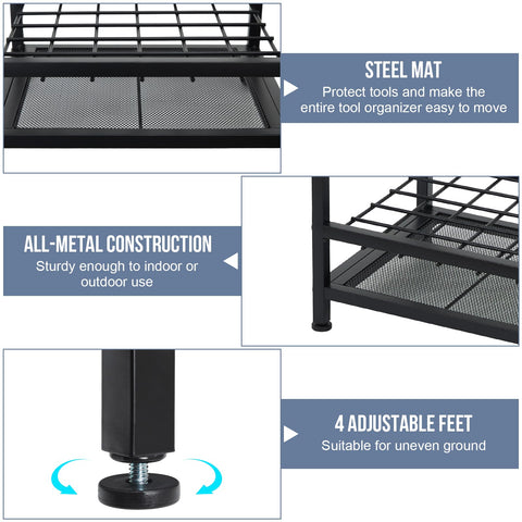 Kingarage yard organization in a compact footprint fits sheds and tight corners.