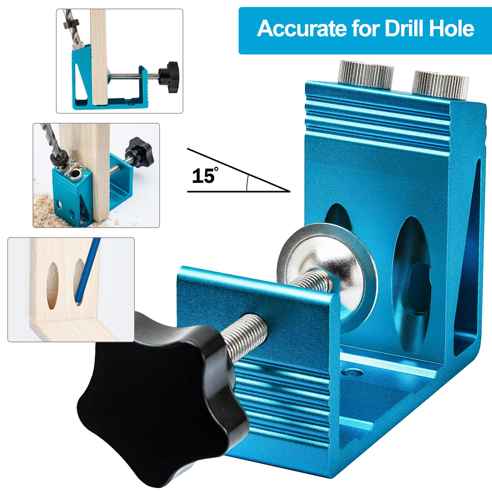 KingBaas pocket hole jig kit in use for quick cabinet joinery.