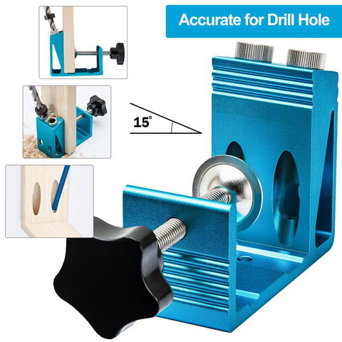 KingBaas pocket hole jig kit in use for quick cabinet joinery.