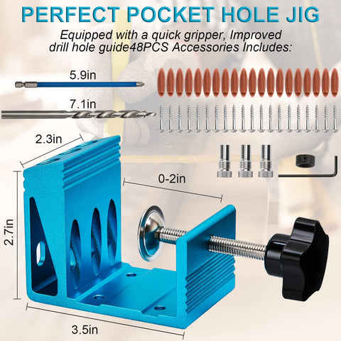 KingBaas pocket hole jig screwdriver for fast, secure joinery.