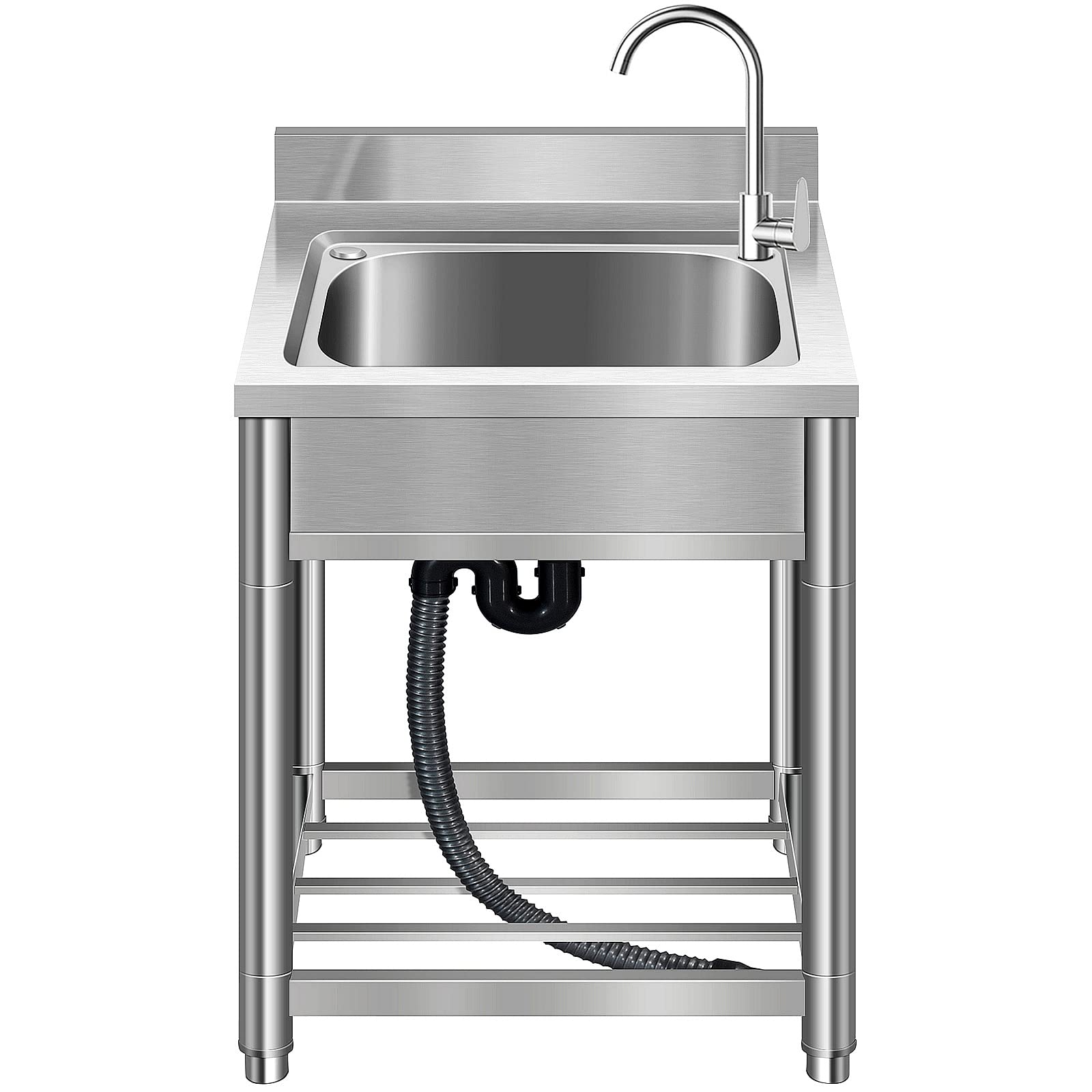 KINGBO drainer area provides space to air dry utensils and pans.