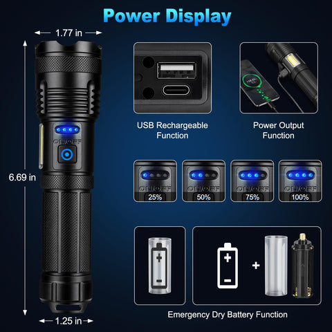 KINGCAESAR long-lasting power with up to 15 hours on low mode