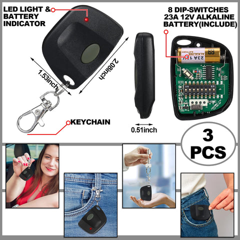 Kingdder Delta 3 compatible remote shown with keychain, portable use.