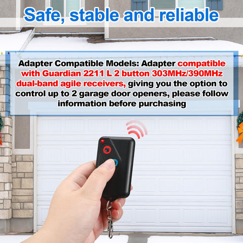 Kingdder Guardian 2211 L remote back view showing dual band compatibility