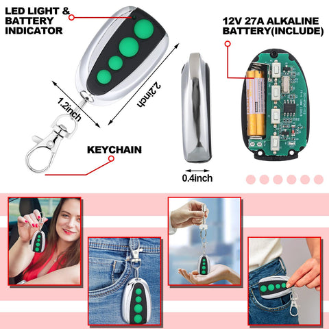 Kingdder M12 compatibility remote transmitter delivers seamless swing and sliding door control.