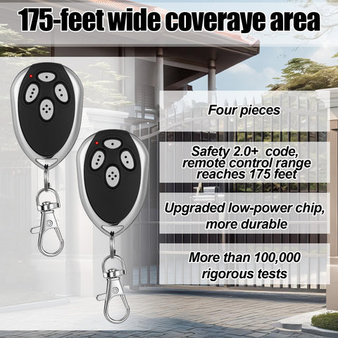Kingdder remote demonstrates 170-foot range for hands-free operation.