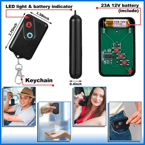 Kingdder remote packaging with manual and key ring