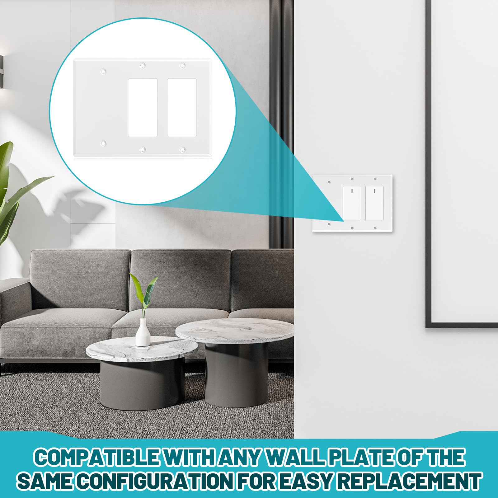 Kingdder plate includes screws for quick DIY installation