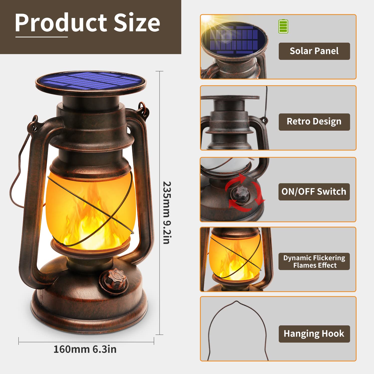 KINGLEAD heavy-duty two-pack lanterns deliver durable outdoor lighting.