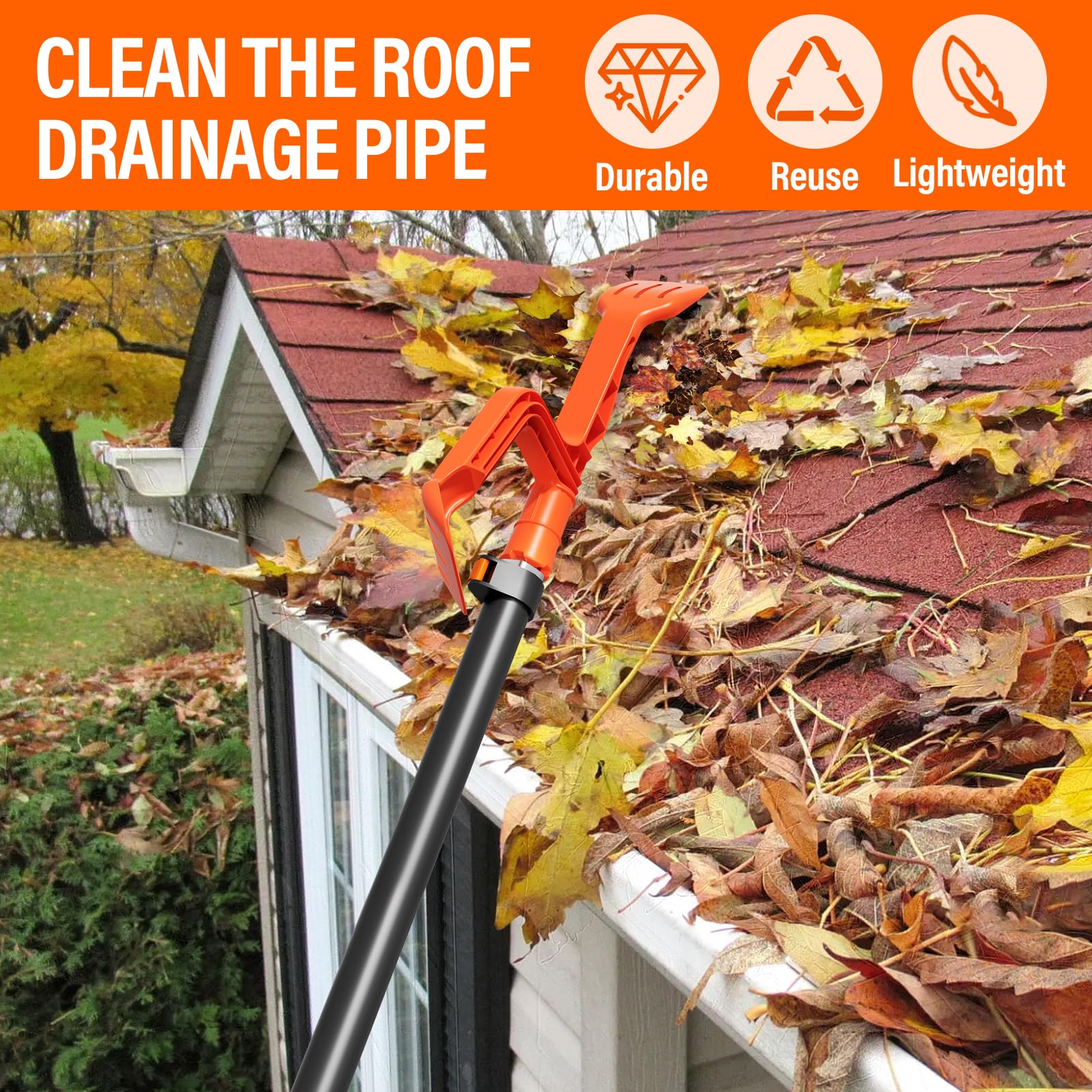 KINGLEV leaf-debris-removal provides efficient gutter clearance from guards and troughs.
