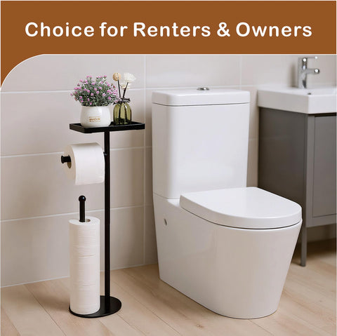 Kingmate sturdy metal base is rust-proof and stable on any bathroom floor.