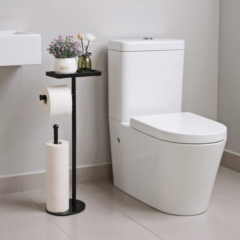 Kingmate holds five rolls for quick restocking and minimal bathroom clutter.