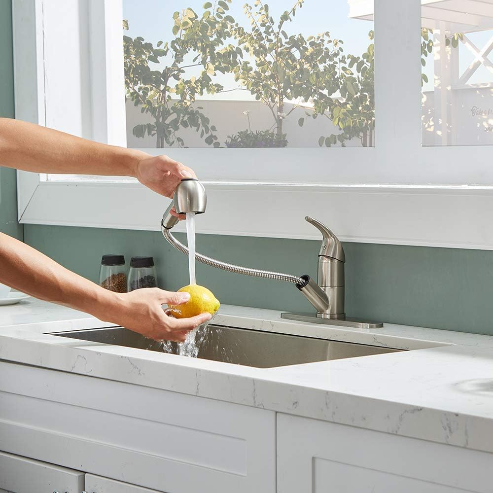 Kingo Home escutcheon and single-hole design image showcases clean installation