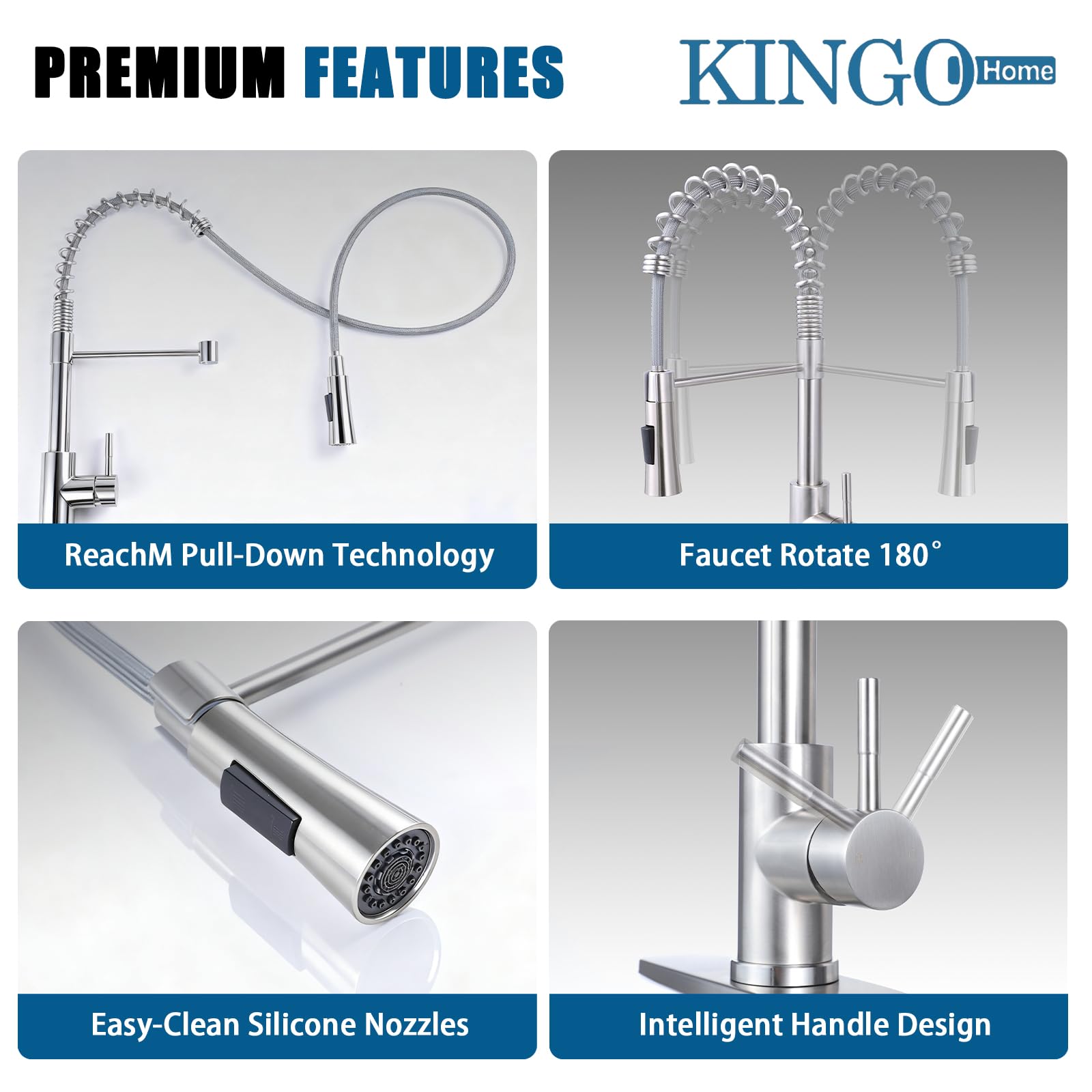Kingo Home 304 stainless steel construction for durability