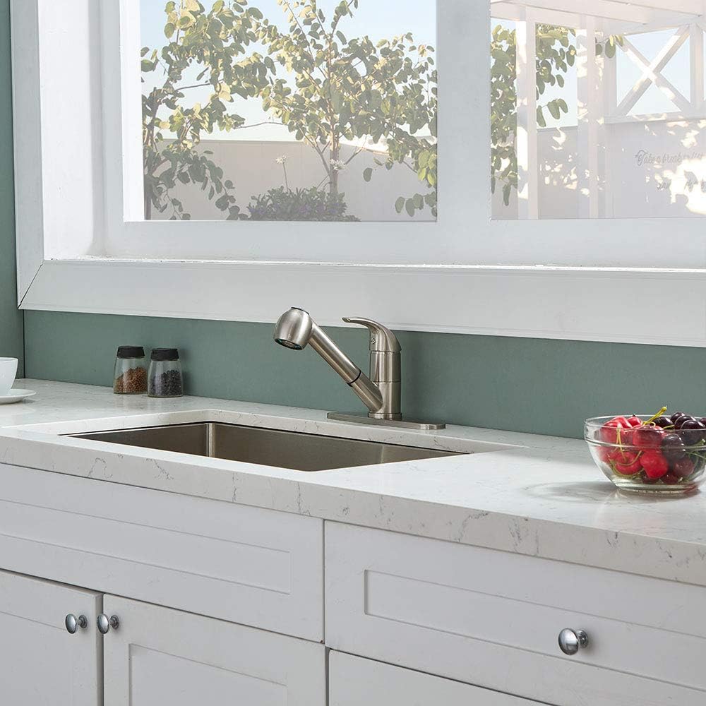 Kingo Home solid brass construction detail emphasizing durability for busy kitchens