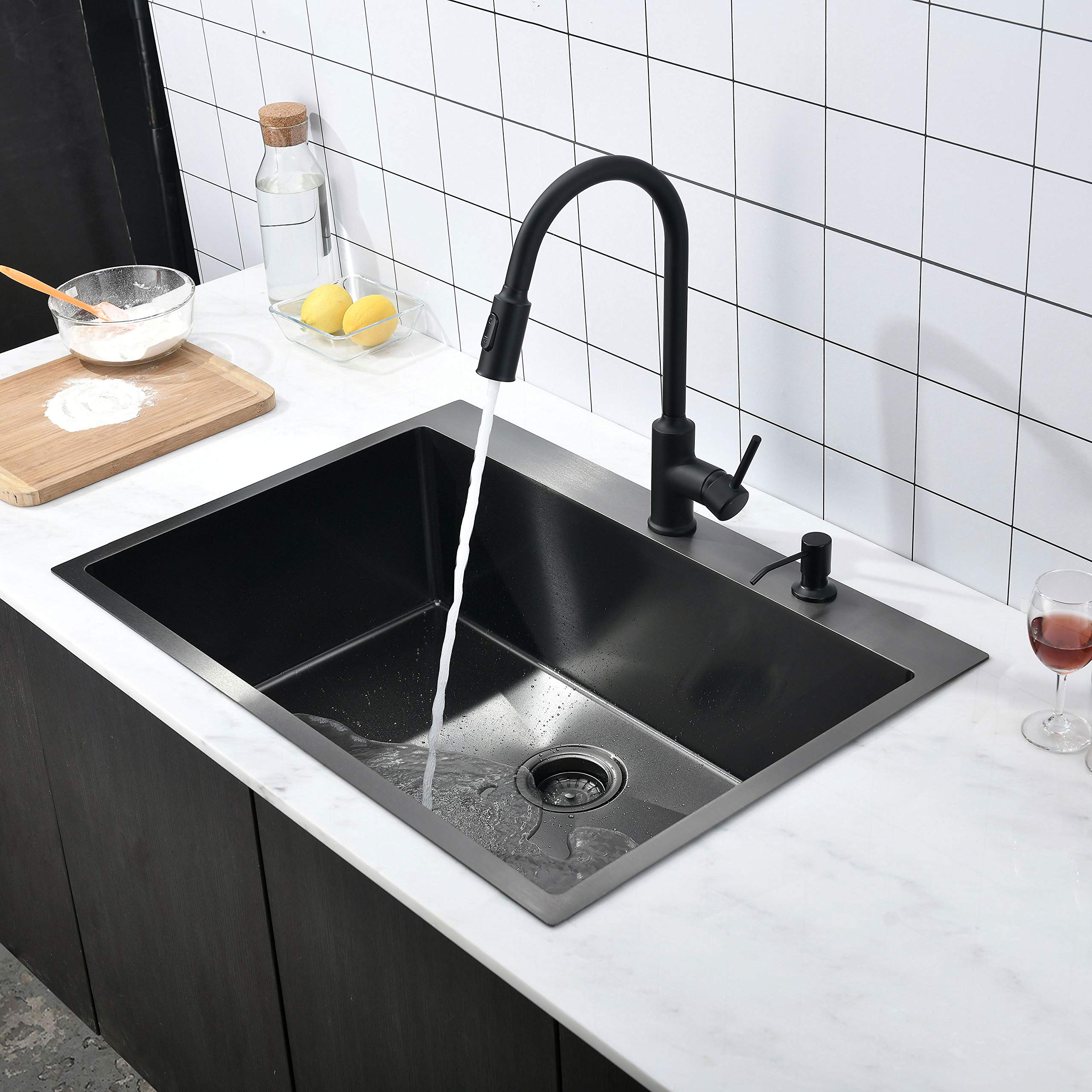 Kingo Home SUS304 stainless steel gunmetal top mount image for reliable daily use
