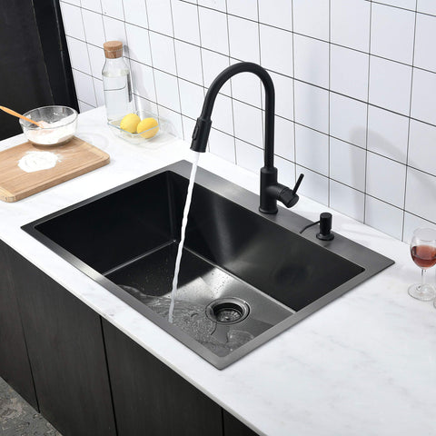 Kingo Home SUS304 stainless steel gunmetal top mount image for reliable daily use