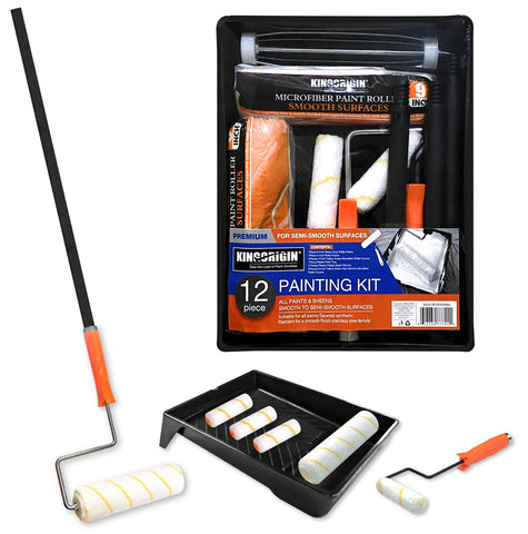 KingOrigin 3ft extension pole extends reach for high walls.