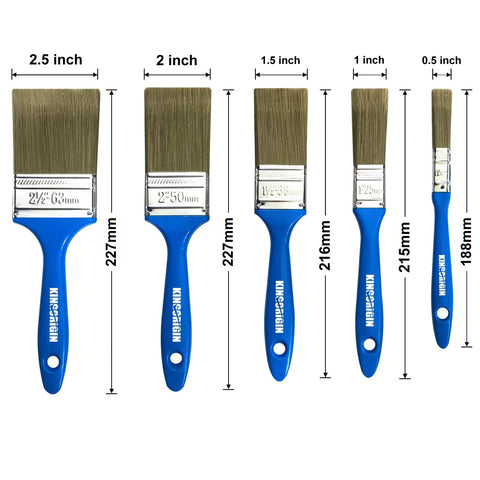 KingOrigin 1 inch brush provides smooth coverage on walls and trim