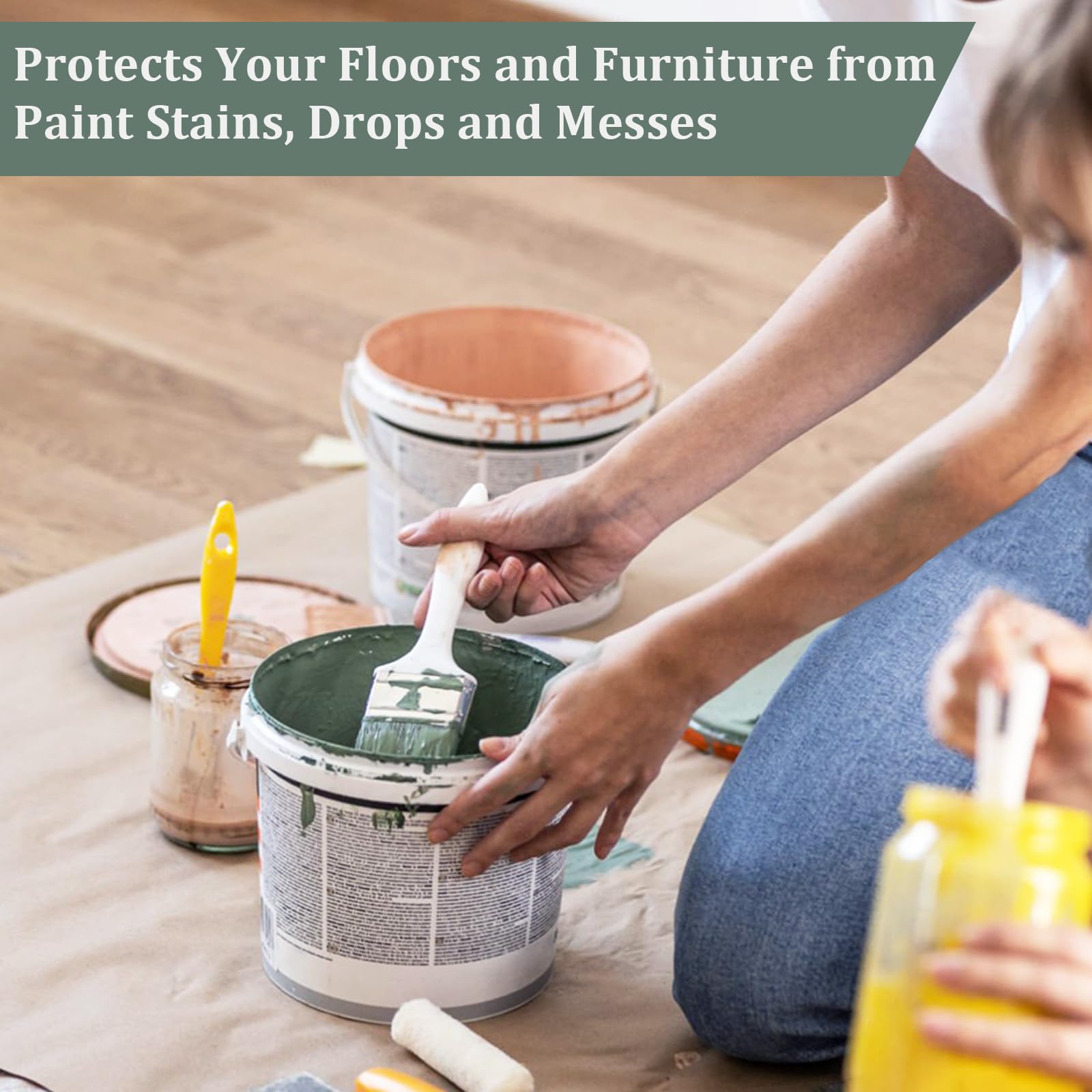 KingOrigin Canvas Drop Cloth doubles as curtain or furniture cover for protection.