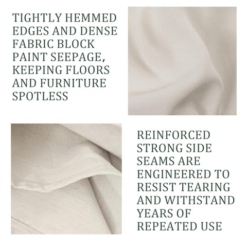 KingOrigin Canvas Drop Cloth protects walls and floors from paint splatters and dust.
