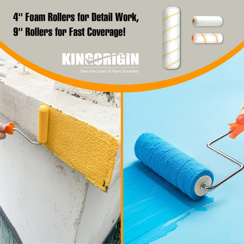KingOrigin 4in microfiber roller cover for versatile coverage.