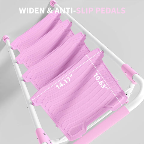 KINGRACK pink ladder anti-slip pedals ensure secure footing