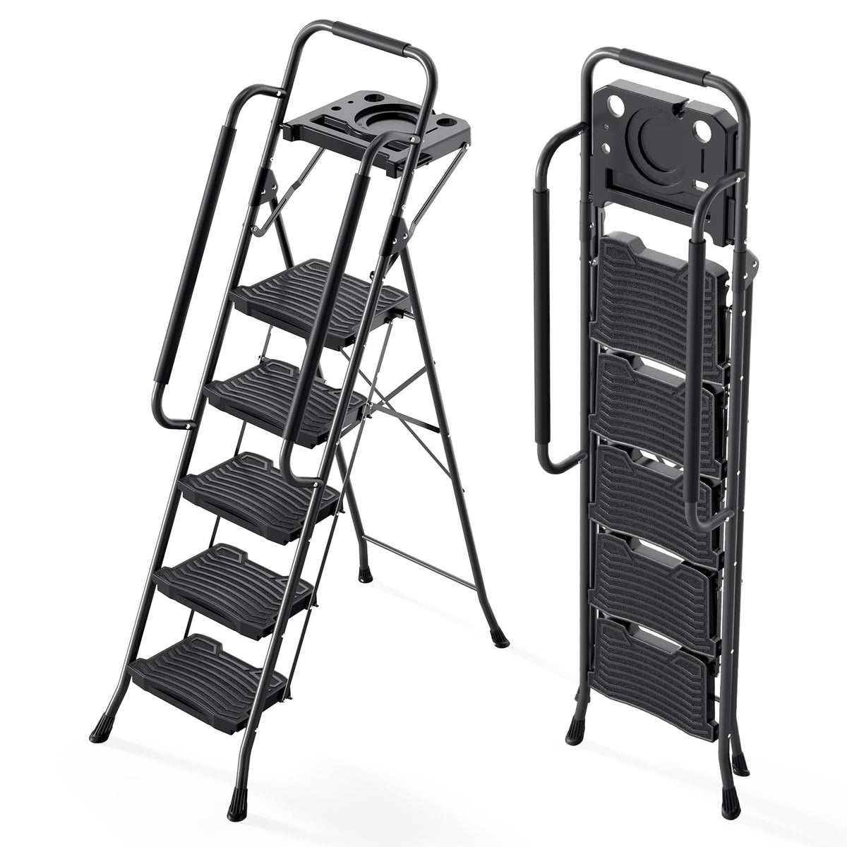 Kingrack 5-step ladder with tool platform for easier DIY projects.