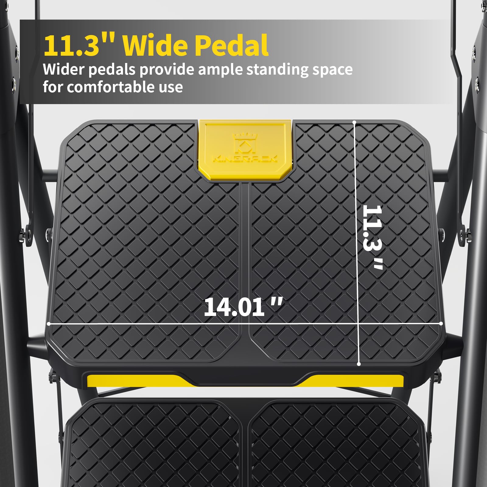 KINGRACK foldable ladder design saves space and stores easily after use.
