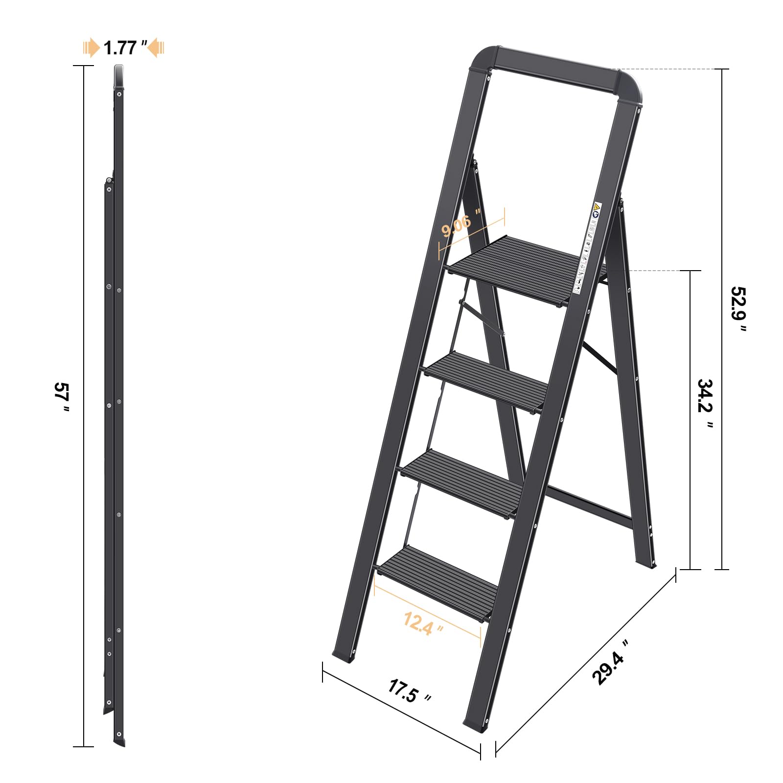 KINGRACK aluminium ladder is a versatile, multi-purpose home helper.