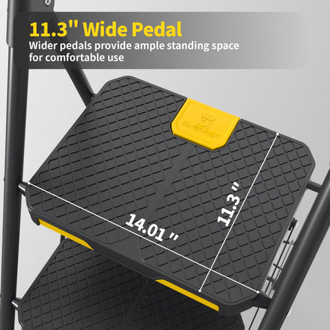 KINGRACK anti-slip pedals provide stable footing for reach tasks