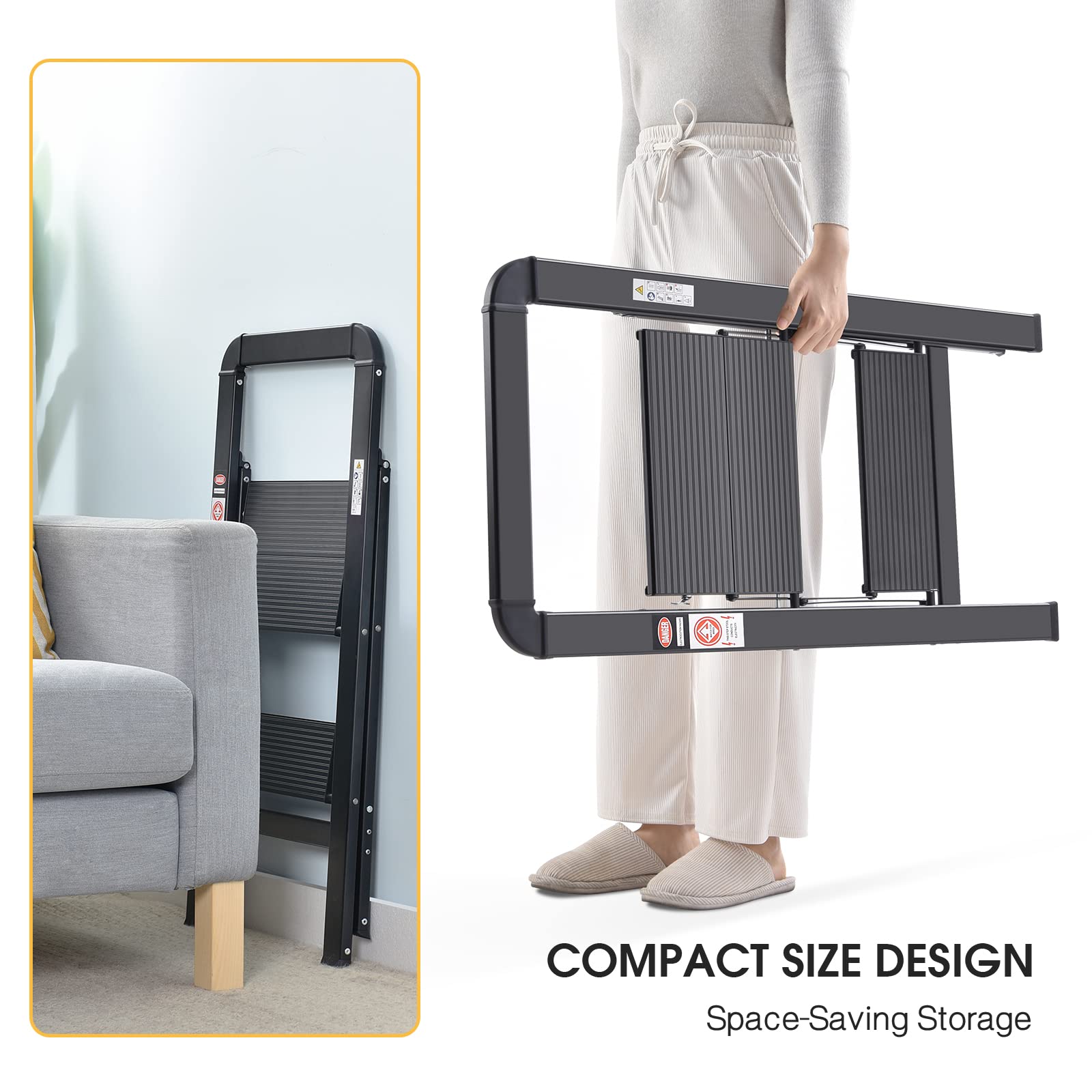 KINGRACK steps feature anti-slip ribbing for stable footing.
