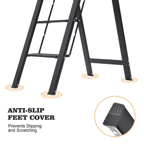 KINGRACK anti-slip pedals with rubber feet ensure secure stepping.