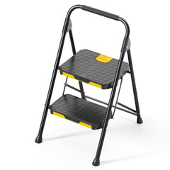 KINGRACK two‑step ladder with safety lock for secure unfolding
