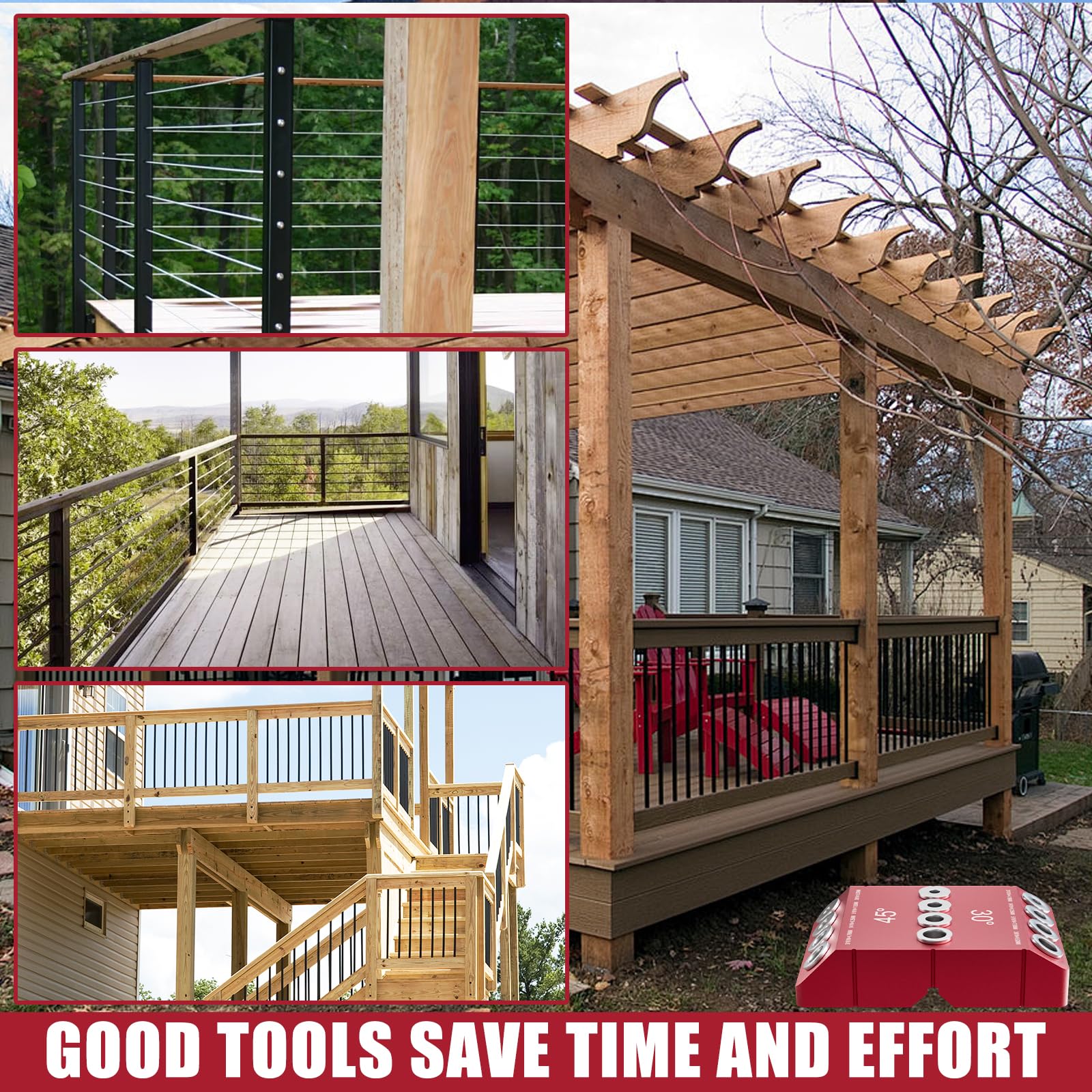 Ideal for deck, porch, and stair railing installations