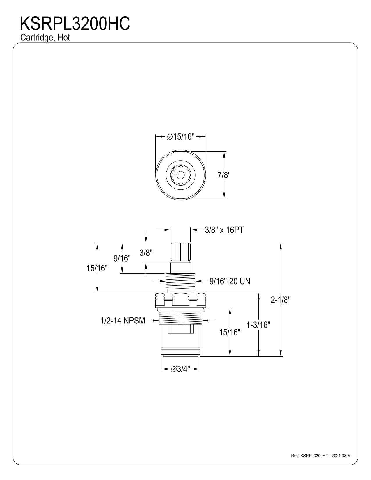 Kingston Brass KSRPL3200HC cc basin faucet replacement ready for long lasting reliability