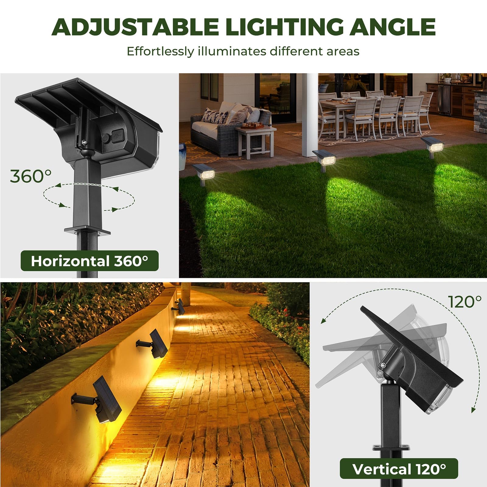 Kingsyard solar lights featuring dusk-to-dawn auto operation for hands-free lighting.